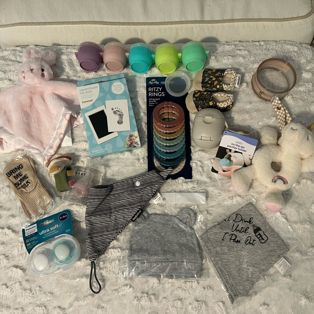 Baby Essentials Bundle, many new with tags or new in box/packaging